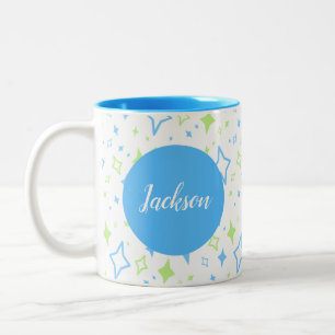 Personalisiert Blue Tasse mit Sternen