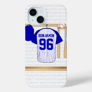 Personalisiert Blue und White Baseball Jersey title_seo2