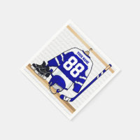 Personalisiert Blue und White Ice Hockey Jersey