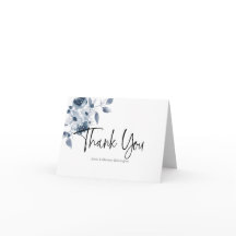 Personalisiert Blue Watercolor Dankeschön Karte