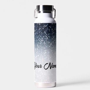 Personalisiert Blue & White Ombre Trinkflasche