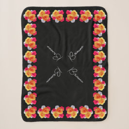 Personalisiert blühende Rose Motif Sherpa Blanket Sherpadecke