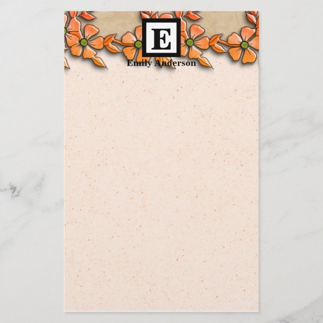 Personalisiert | BLUME Briefpapier (Vorderseite)