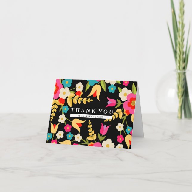 Personalisiert | Blume der Länder Dankeskarte (Vorderseite)