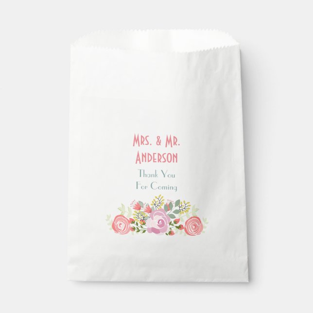 Personalisiert blumenreich geschenktütchen (Vorderseite)