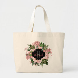 Personalisiert Blush Pink Bläschen Bouquet Jumbo Stoffbeutel