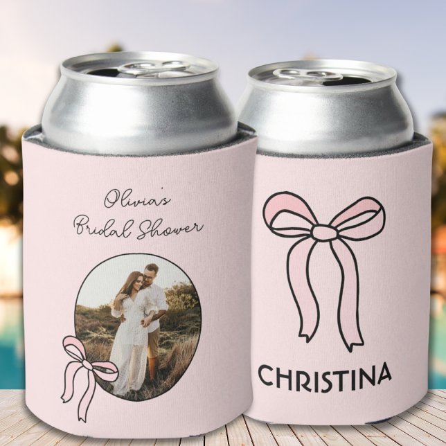 Personalisiert Blush Pink Brautparty Gefallen Dosenkühler (Personalized Blush Pink Bridal Shower Favor Can Cooler
)