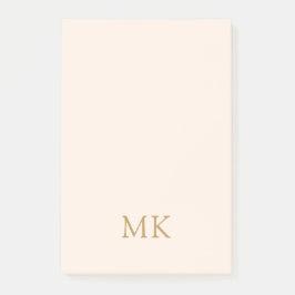 Personalisiert Blush Pink-Monogramm-Initialen Post-it Klebezettel
