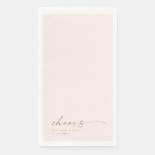 Personalisiert Blush WedgGuest Napkins Serviette