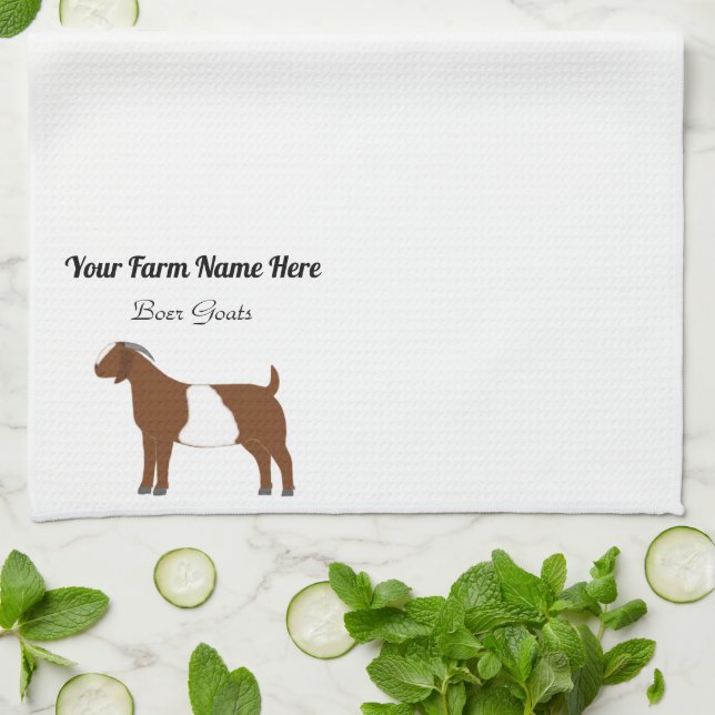 Personalisiert Boer Goat Geschirrtuch (Gefaltet)
