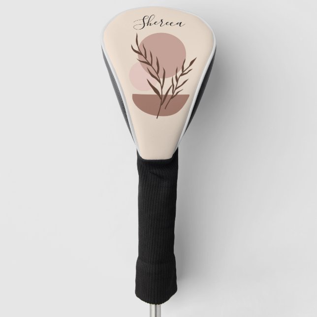 Personalisiert Boho Ästhetischer Golf Head Cover Golf Headcover (Vorderseite)