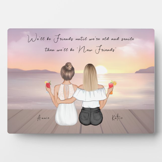 Personalisiert Boho Best Friend-Geschenk Fotoplatte (Vorderseite)
