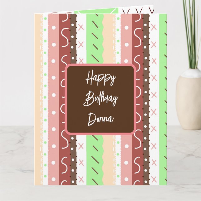 Personalisiert Boho Birthday Whimsical Karte (Vorderseite)