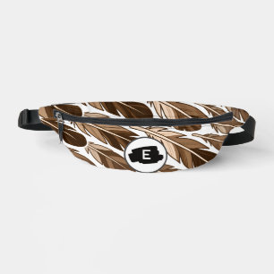 Personalisiert Boho Feather Monogram Fanny Pack Bauchtasche