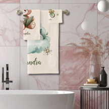 Personalisiert Boho Green Teddy Bear