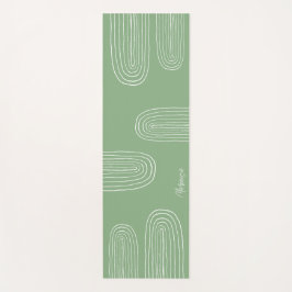 Personalisiert Boho Mitte Jahrhundert Chic Rainbow Yogamatte