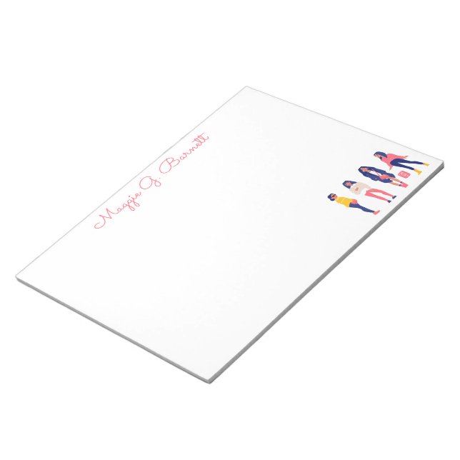 Personalisiert Boho Notepad Notizblock (angewinkelt)