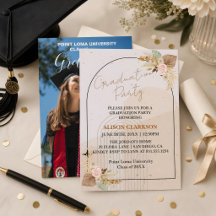 Personalisiert Boho Pampas Grass Graduation Party