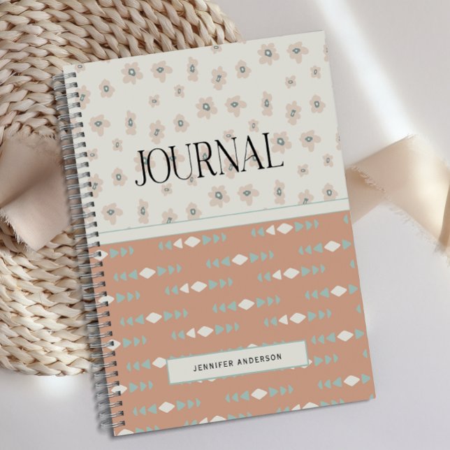 Personalisiert Boho Pastel Floral Fun Journal Notizbuch (Von Creator hochgeladen)