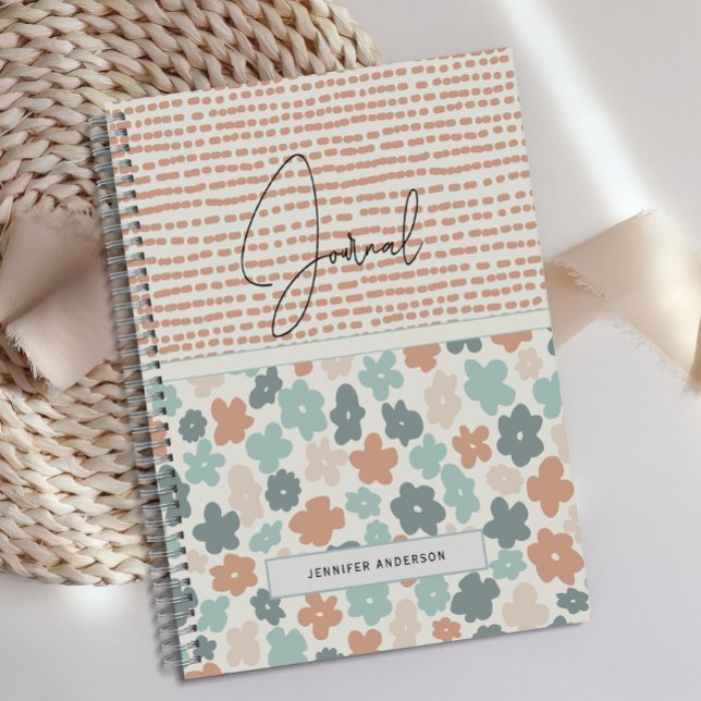 Personalisiert Boho Pastel Floral Fun Journal Notizbuch (Von Creator hochgeladen)
