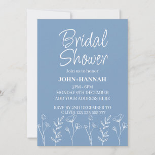 Personalisiert Boho Periwinkle Brautparty Einladung