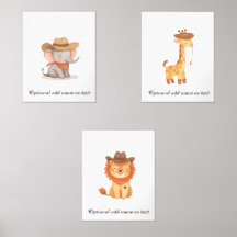 Personalisiert Boho Safari Cowboy Kinderzimmer Zim