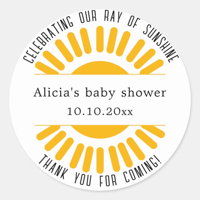 Personalisiert Boho Sun Classic Round Aufkleber (Vorderseite)