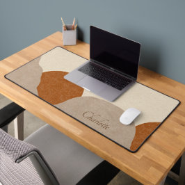 Personalisiert Boho Terracotta Sand Abstrakt Schreibtischunterlage