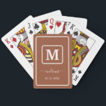 Personalisiert Boho Terracotta Spielkarten<br><div class="desc">Karten spielen.</div>