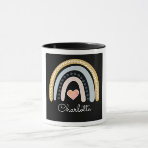 Personalisiert Boho Watercolor Rainbow Tasse