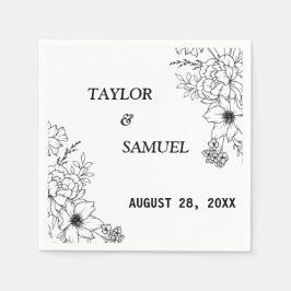 Personalisiert Boho Wedding Cocktail Paper Serviette