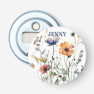 Personalisiert Boho Wildblumen Gastgeschenk Hochze Flaschenöffner