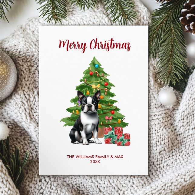 Personalisiert Boston Terrier Dog Weihnachten (Von Creator hochgeladen)
