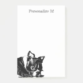 Personalisiert Boston Terrier Post-it Klebezettel
