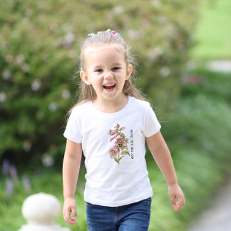 Personalisiert | Botanische Honigbiene Floral Kleinkind T-shirt