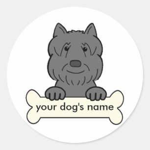 Personalisiert Bouvier des Flandres Runder Aufkleber