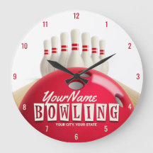 Personalisiert Bowling Ball Lanes Buttone Retro Le