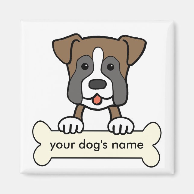 Personalisiert Boxer Magnet (Vorne)