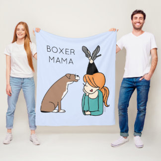 Personalisiert Boxer Mama Fleece Blanket