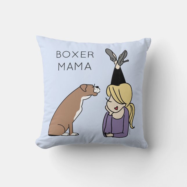 Personalisiert Boxer Mama Kissen (Vorderseite)