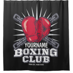Personalisiert Boxgloves Fighter Champion Boxer Duschvorhang