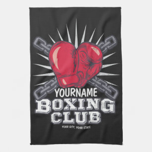 Personalisiert Boxgloves Fighter Champion Boxer Geschirrtuch