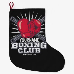 Personalisiert Boxgloves Fighter Champion Boxer Großer Weihnachtsstrumpf