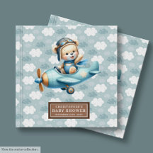 Personalisiert Boy Baby Shower Guest Book Teddy Be