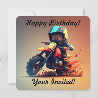 Personalisiert Boy Motocross Einladung