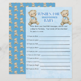 Personalisiert Boys Bear Baby Showspiel