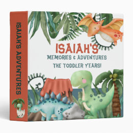 Personalisiert Boys Dinosaur Foto Scrapbook 3,8 Cm Ordner