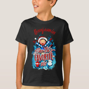 Personalisiert Boys Weihnachts-T - Shirt