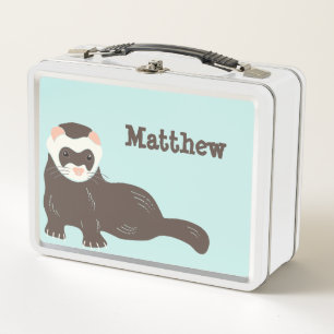Personalisiert-Braun-Eisschild Metall Brotdose