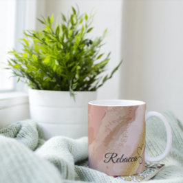 Personalisiert-Braun- und Goldkaffee Kaffeetasse